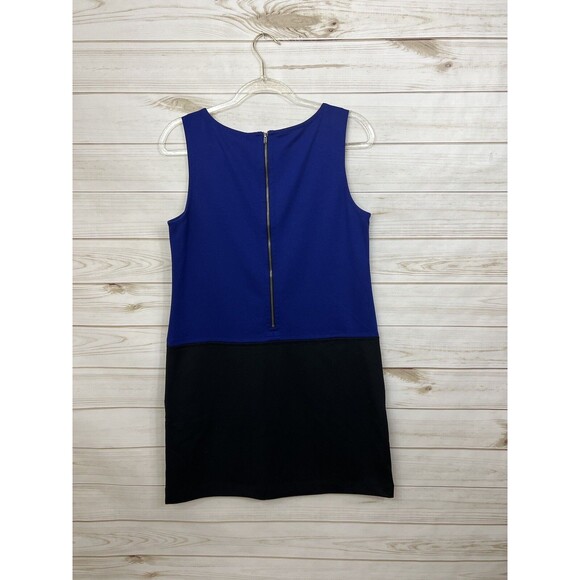 LOFT Colorblock Sheath Dress Blue/Black Small - Picture 6 of 12